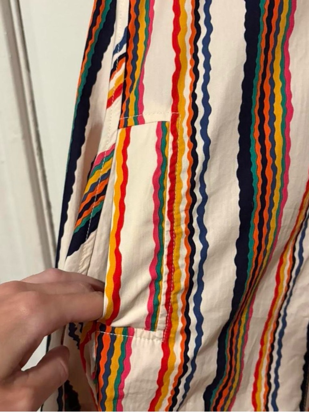 Anthropologie Maeve multi-coloured striped Emmy mini swing dress med - Picture 6 of 7